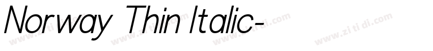 Norway Thin Italic字体转换